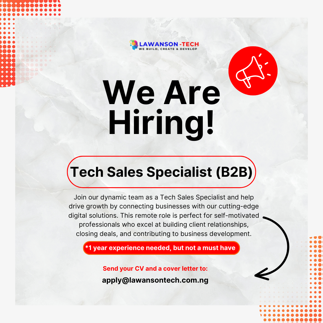 Tech Sales Specialist (B2B)